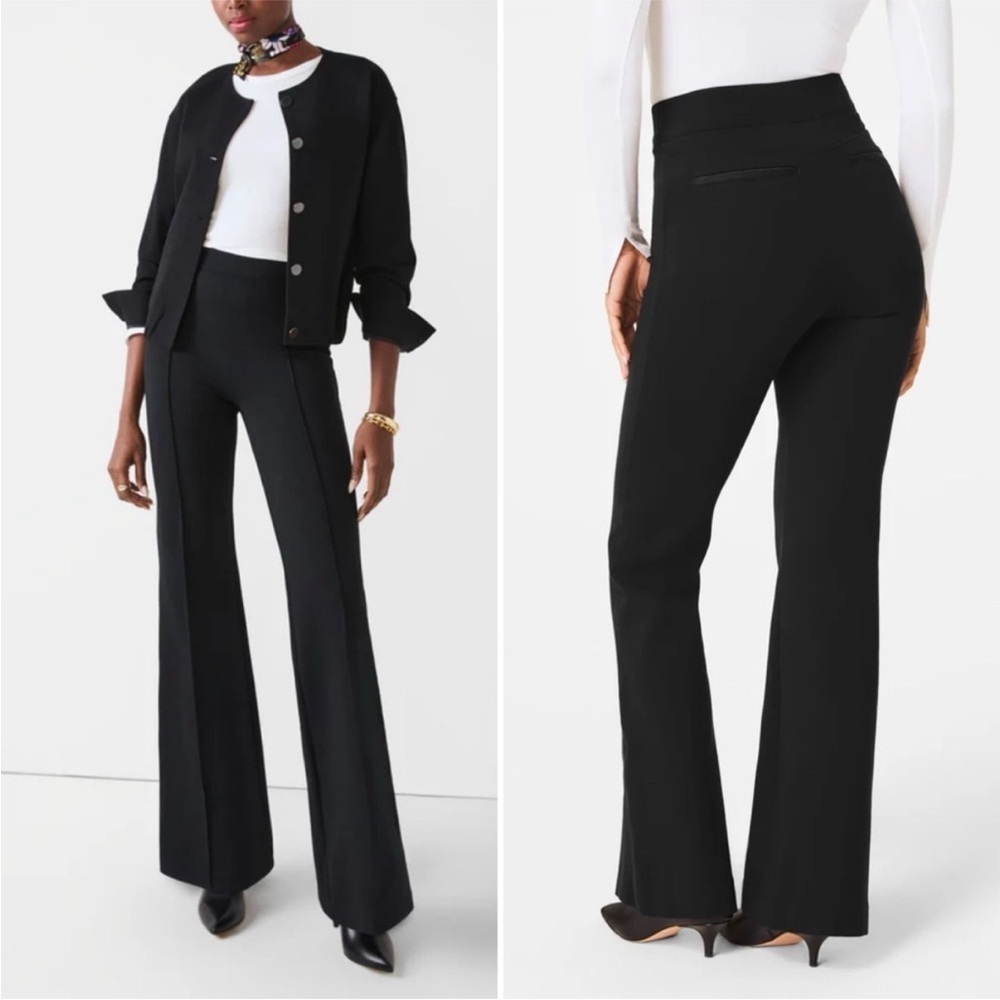 SPANX | pull on black ponte pant flare